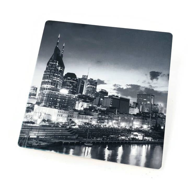 Sandstone "Thirsty Stone" Coaster - Nashville The Music City for wholesale by Candlelit Desserts