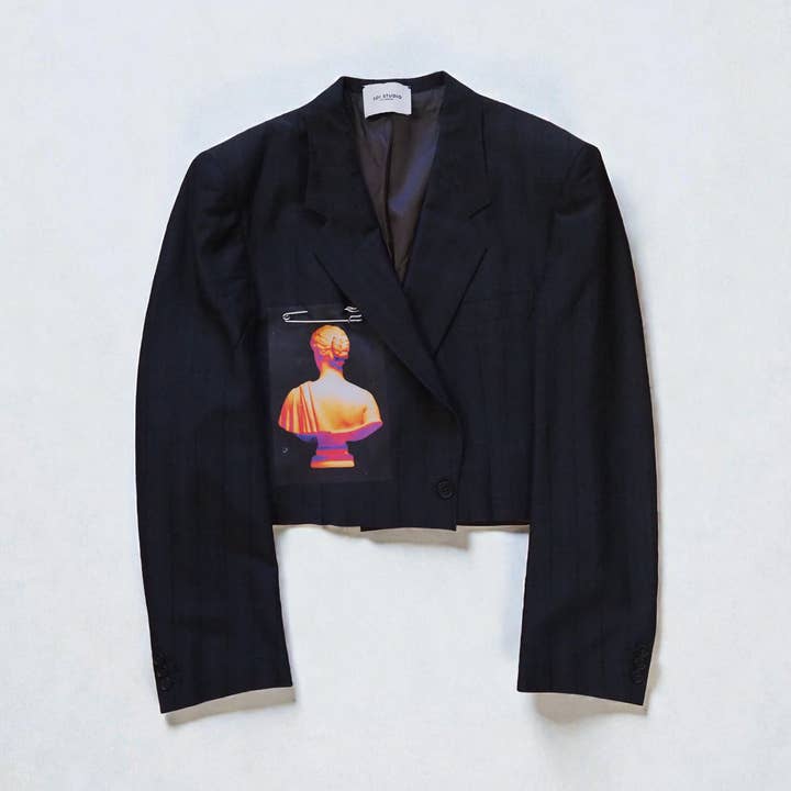 Casaco 'Estátua de Busto' Impresso Reformulado por atacado de SOI STUDIO