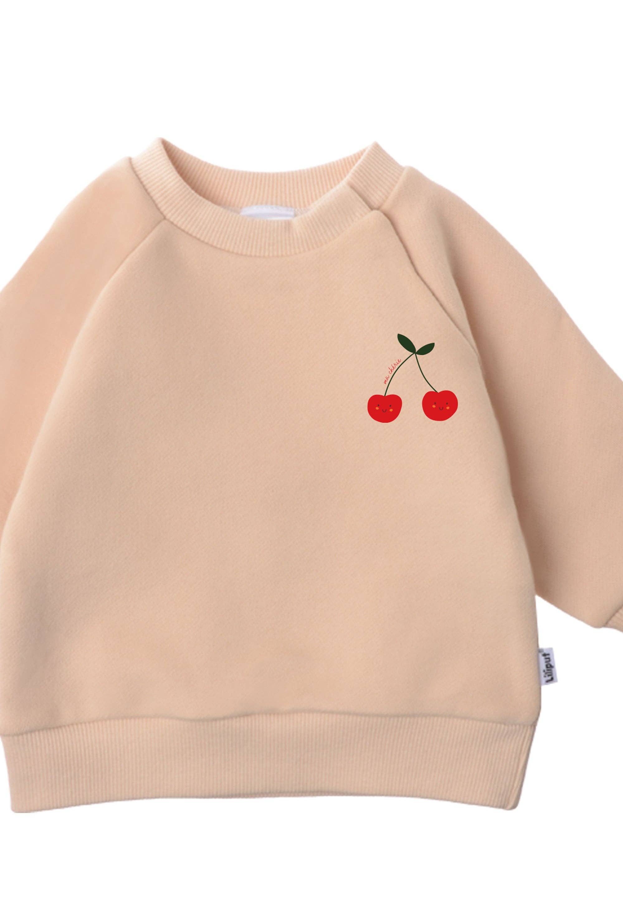 Liliput – Engroshandel Sweatshirt - Børn – Sweatshirt i beige med print "Kirsebær"1
