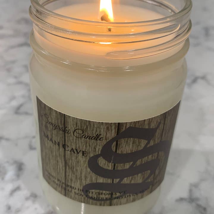 Smyrski Candle - Vente Bougie en bocal - Bougie de soja Man Cave1