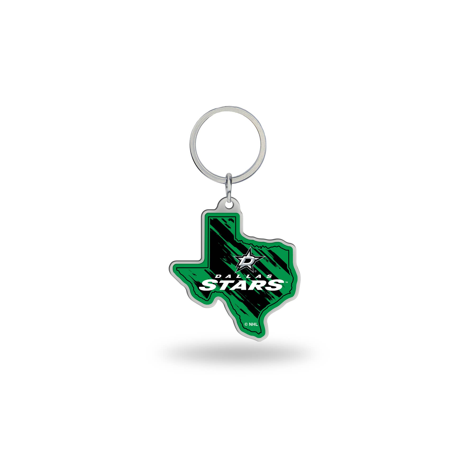 Rico Industries - Wholesale Keychain - Unisex - NHL Hockey Dallas Stars State Shape Keychain