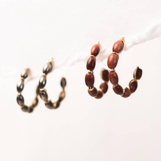 Girlandenohrring aus Pyrit für den Großhandel von Summer Ellis Jewelry