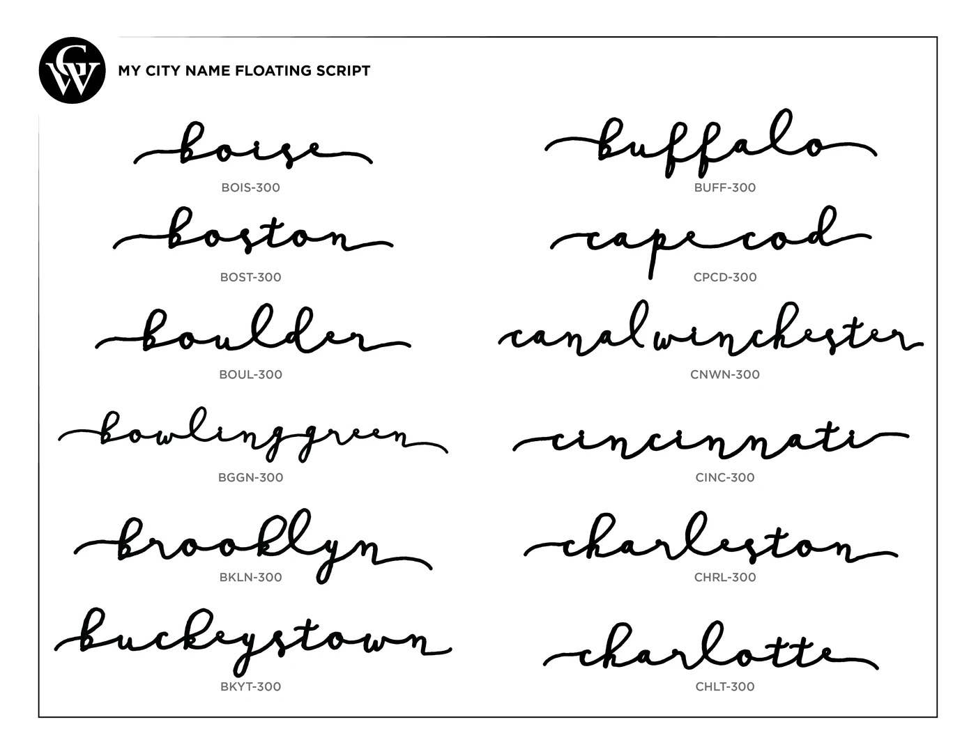 Grainwell - Wholesale Wall Accent - State Name Floating Script4