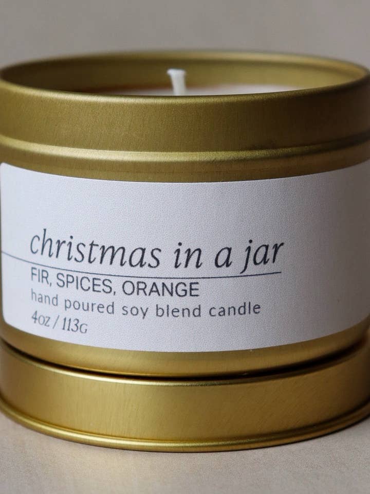 Christmas in a Jar 4oz Candle for wholesale by The Crafthaus