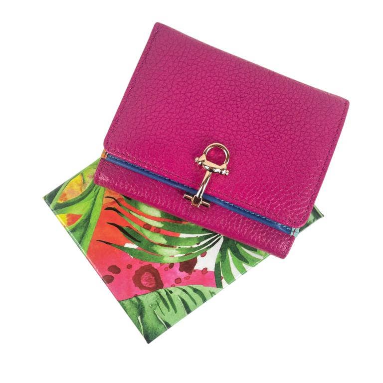 Chenson & Gorett - Wholesale Coin Purse - Women's - Leather Wallet with Click, Box and Multicolor Interior DN9761