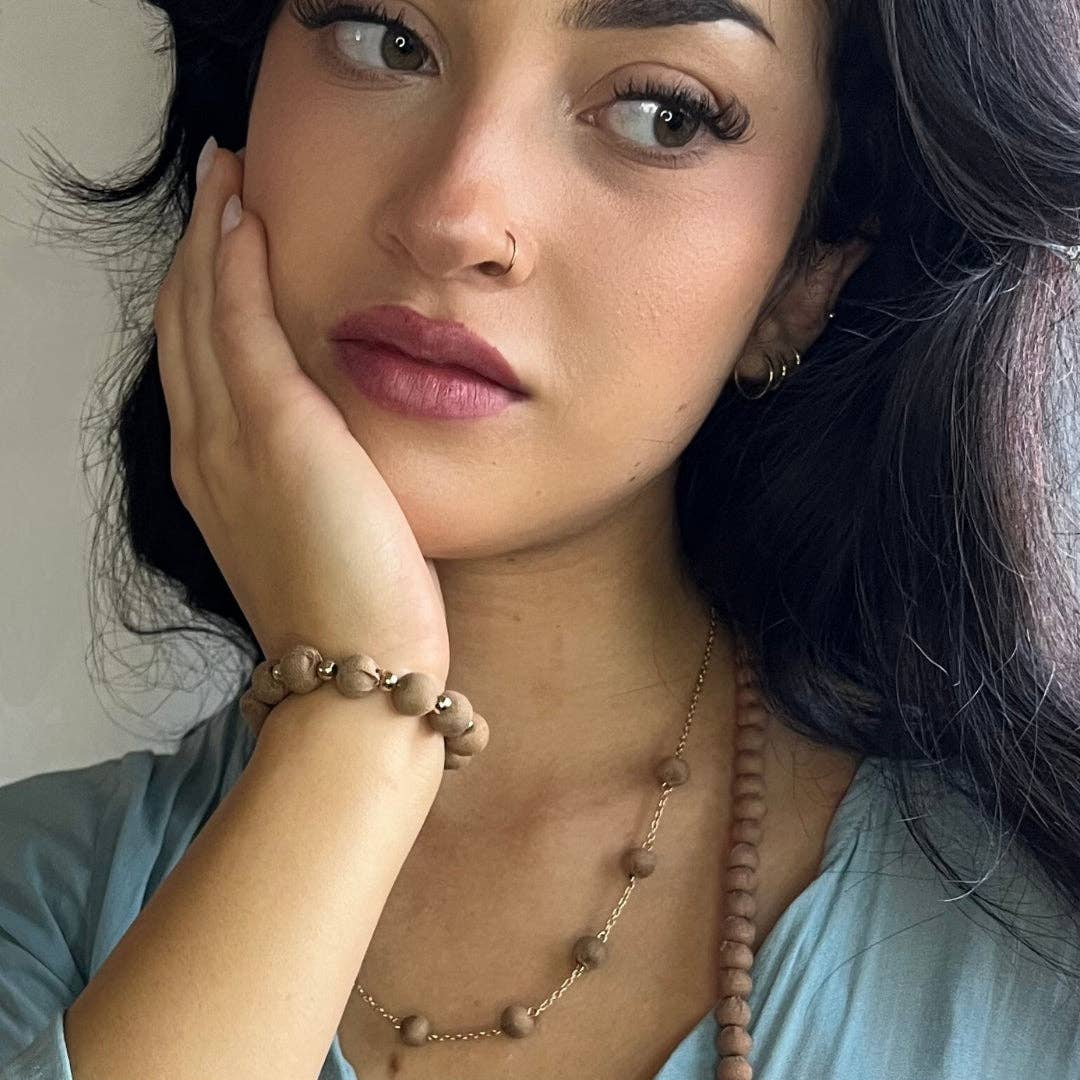 Humble Hilo - Vendita all'ingrosso Bracciale con perline - Bracciale Humble Hilo Sari Jewelry, con Perline di Tessuto e Perline Metalliche52