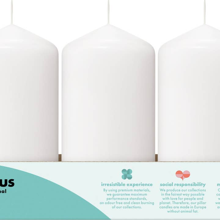 BOLSIUS - Wholesale Pillar candle - 2.75 X 5" Tall Pillar Candles Wedding, Home Decor - White8