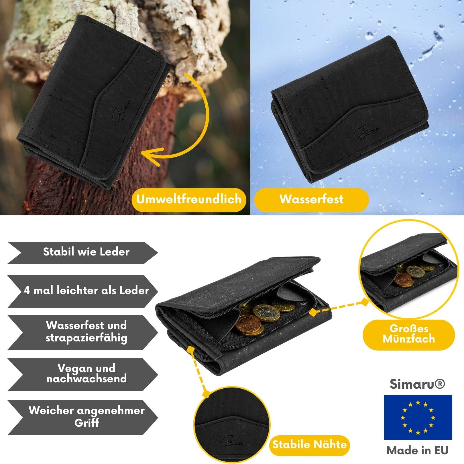 Simaru – wholesale Coin purse – Women’s – Reyna cork wallet23