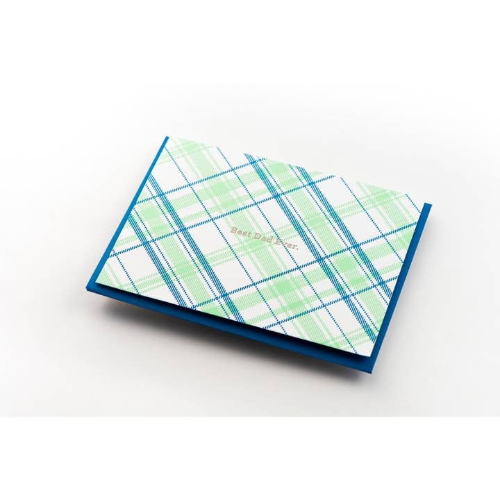 Porchlight Press Letterpress - Venta al por mayor Tarjetas del Día del Padre - Tarjeta de Papá a cuadros2