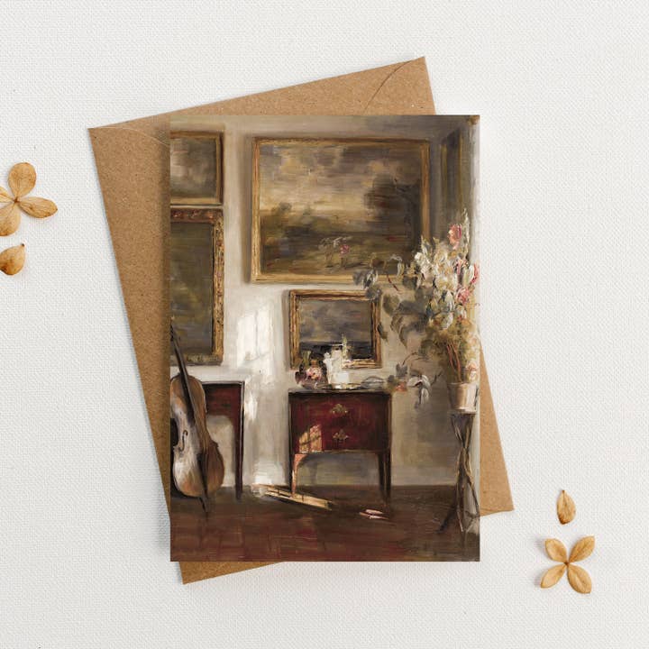 Carte de vœux vintage | #V22 -006 pour la vente par Martina & Co.