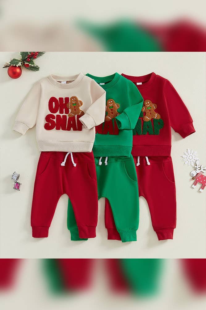 UNISHE – Großhandel Top- & Hosen-Set – Kinder – Zweiteiliges Weihnachtsset für Kinder BDR05212