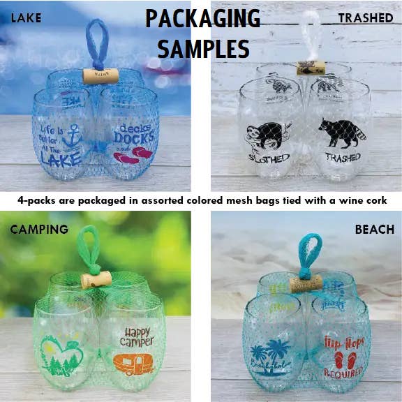 Wine-Oh! - Wholesale Wine Glass - PICKLEBALL Unbreakable Stemless TRITAN Plastic Wine Glasses