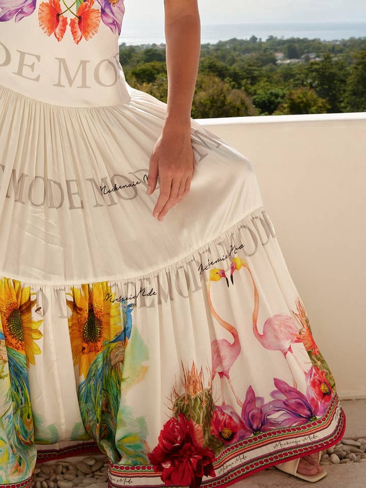MACKENZIEMODE - Wholesale Dress – Women's - Flamingos Maxi19