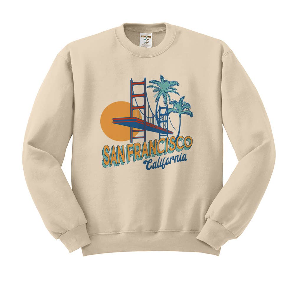 Lucky Luna Apparel - Wholesale Graphic Sweatshirt - Women's - Vacation San Francisco California Crewneck Sweatshirt3
