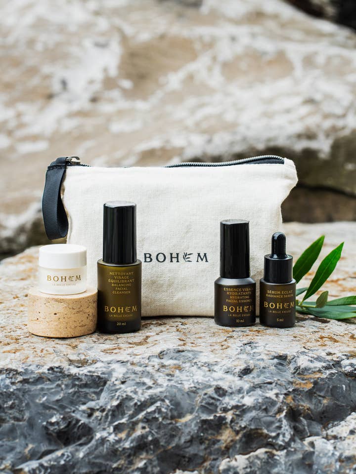 Bohem - Trousse voyage éclat naturel pour la vente par Bohem