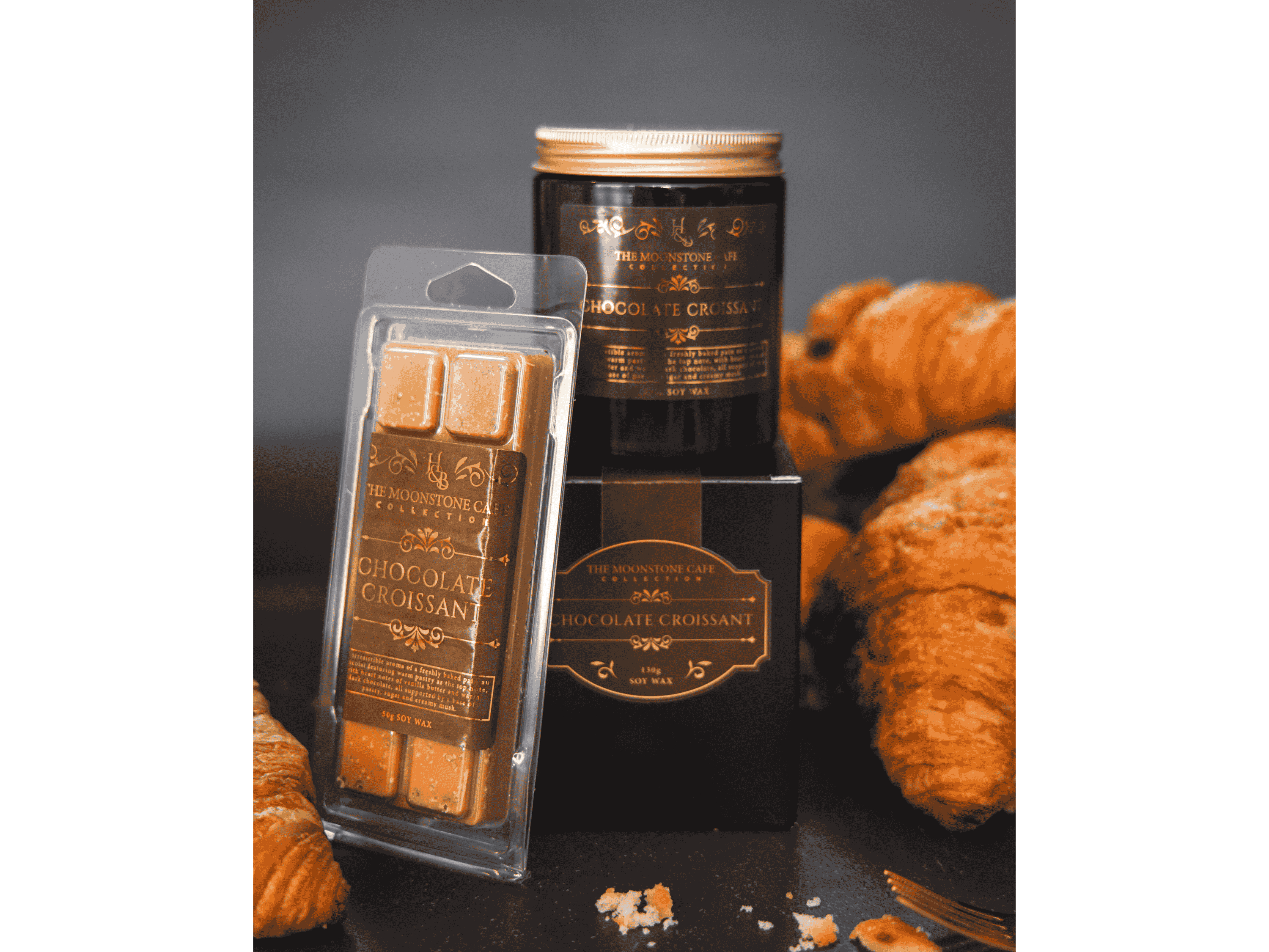 Hex & Boon – wholesale Jar/filled candle – Chocolate Croissant Scented Soy Candle 130g3