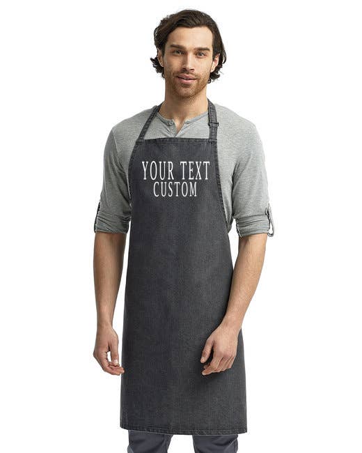 One Nine - Vendita all'ingrosso Grembiuli - Grembiule personalizzato ricamato - DENIM2