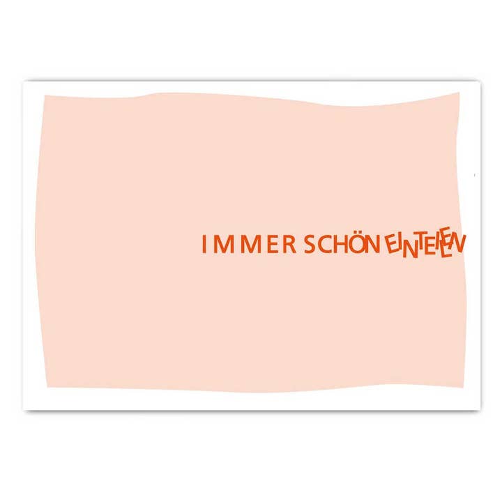 Postcard with neon print Always divide nicely… for wholesale by Fritzante