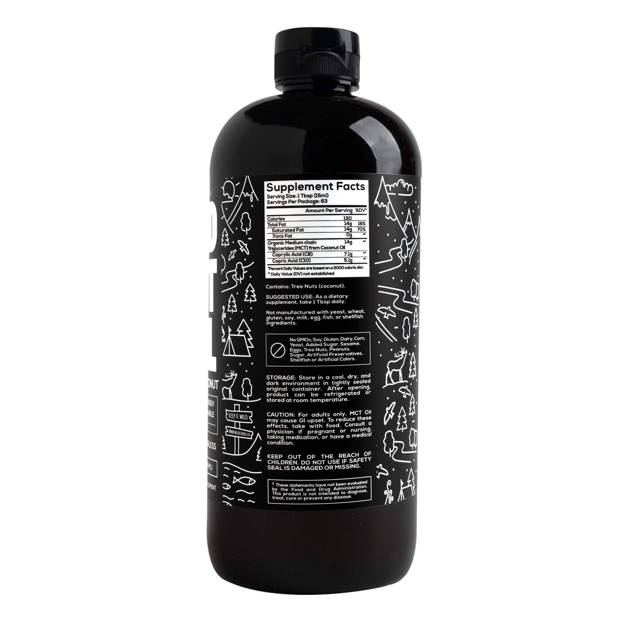 Wild Foods - Vendita all'ingrosso Olio da cucina - All'ingrosso - Olio MCT Selvatico Biologico da 100% Cocco1