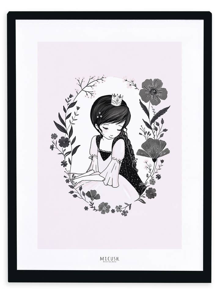 LITTLE PRINCESS - Affiche encadrée princesse (P0214C) para venta al por mayor de LILIPINSO