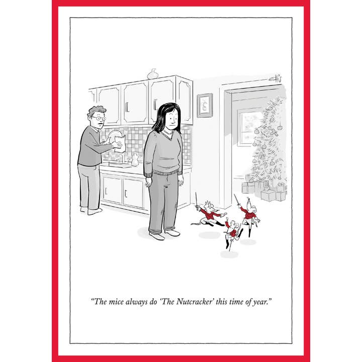 Nelson Line – Großhandel Weihnachtskarte – Nut Cracker Mice — New Yorker Cartoon-Weihnachtskarte