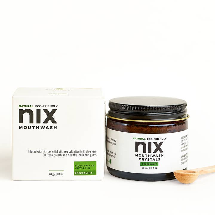 Cristaux de bain de bouche Nix Eco & Natural - Menthe poivrée pour la vente par Nix Mouthwash