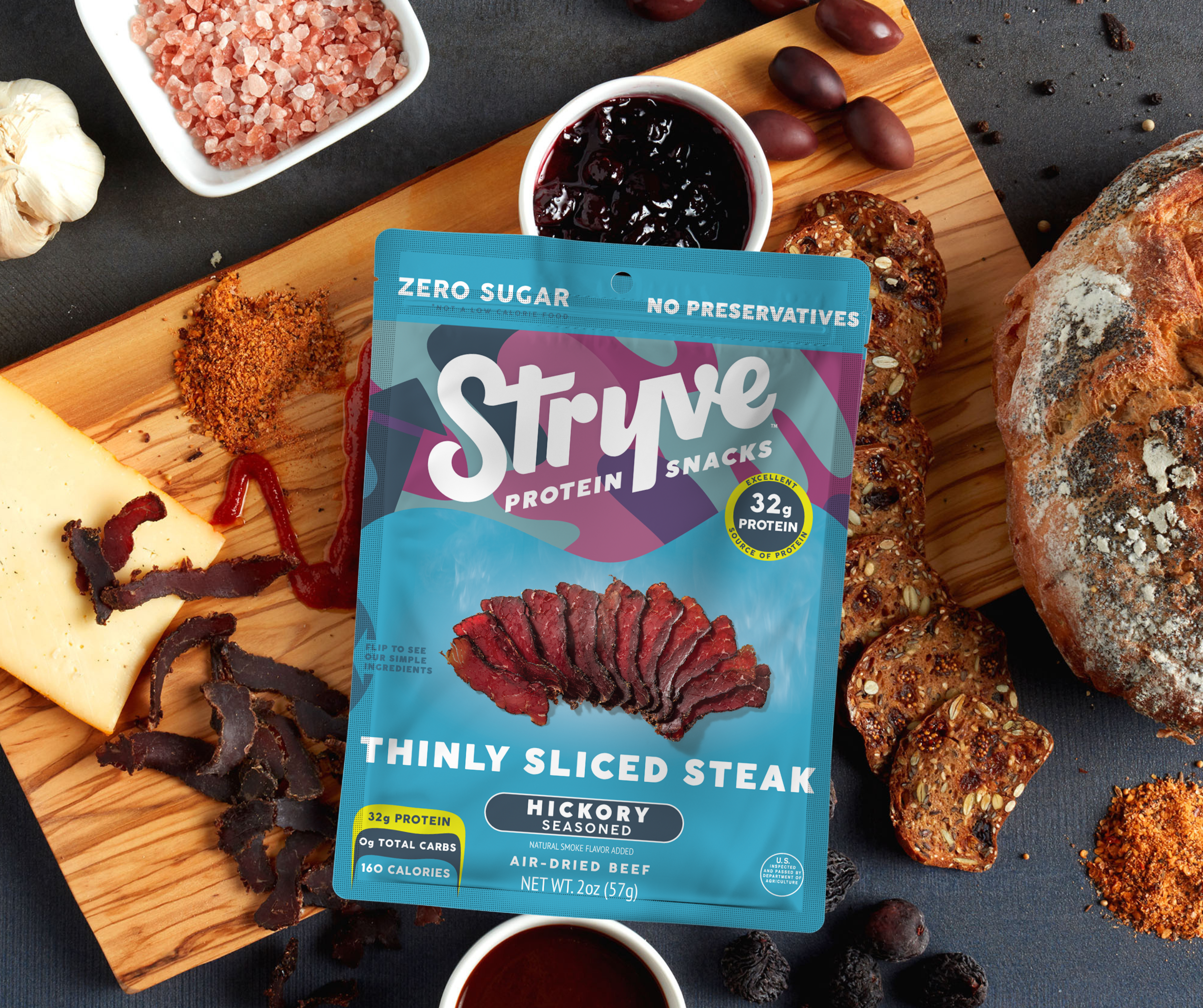 Stryve Foods, LLC - Wholesale Jerky - Stryve Thinly Sliced Steak Hickory - 2oz2