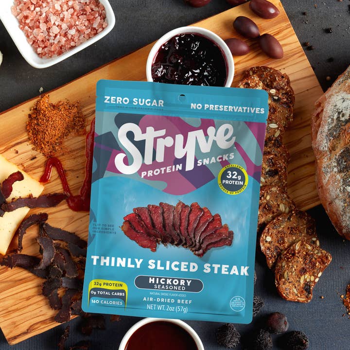 Stryve Foods, LLC - Wholesale Jerky - Stryve Thinly Sliced Steak Hickory - 2oz2
