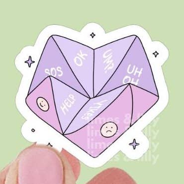 Y2K 90er Cootie Catcher Wahrsager Aufkleber für den Großhandel von Limes & Lilly