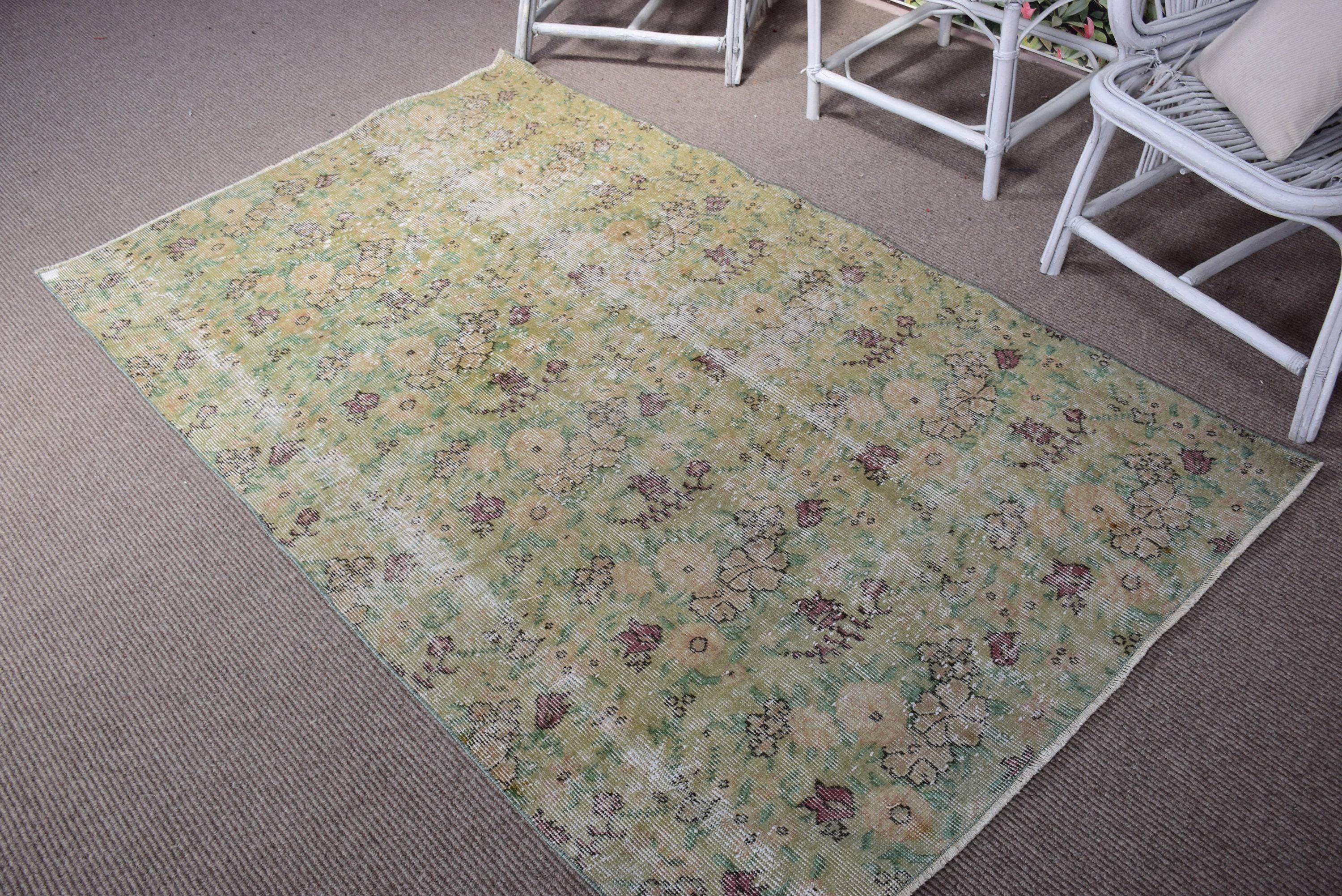 The Loom Wholesale - Wholesale Runner Rug - 3,9x6,6 ft Rug, Vintage Rug, Turkish Green Wool Camouflage Rug4