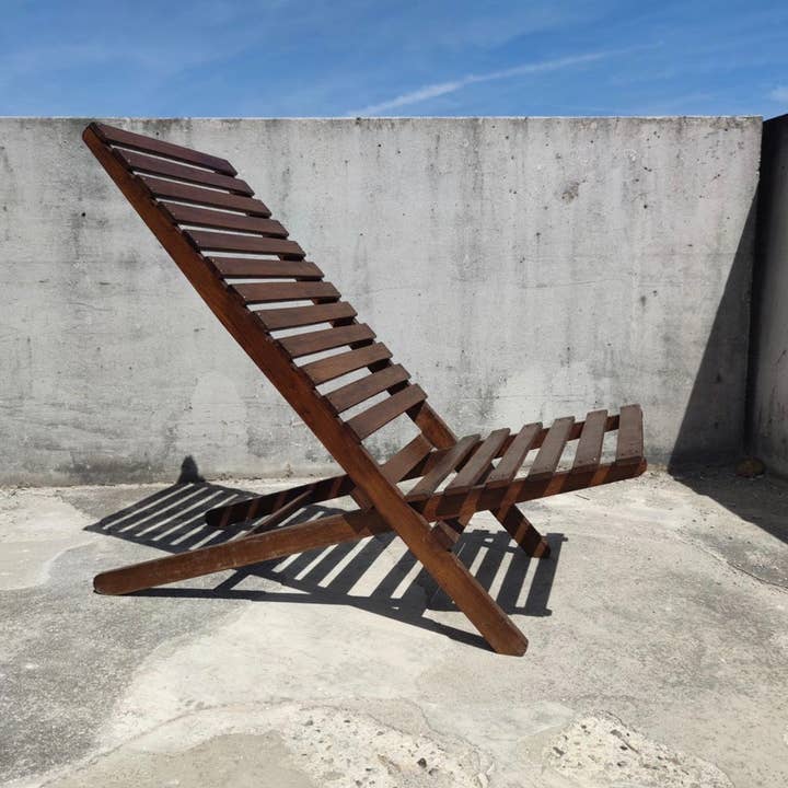 Office Objets - Wholesale Chair - Teak slatted folding lounge chair1