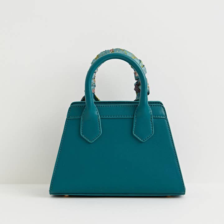 Fable England - Wholesale Top Handle Bag - Women's - FABLE x Catherine Rowe - Mini Structured Tote Purse - Teal