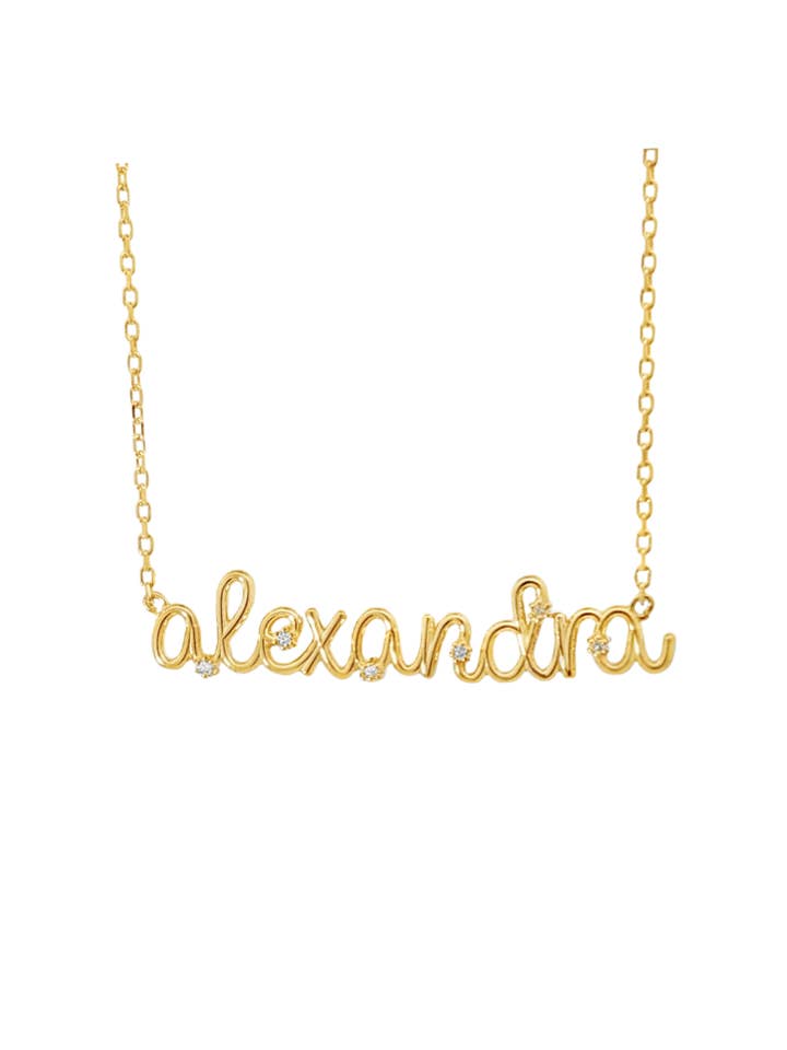 Script Diamond Necklace for wholesale by Shop Alexandra Madison