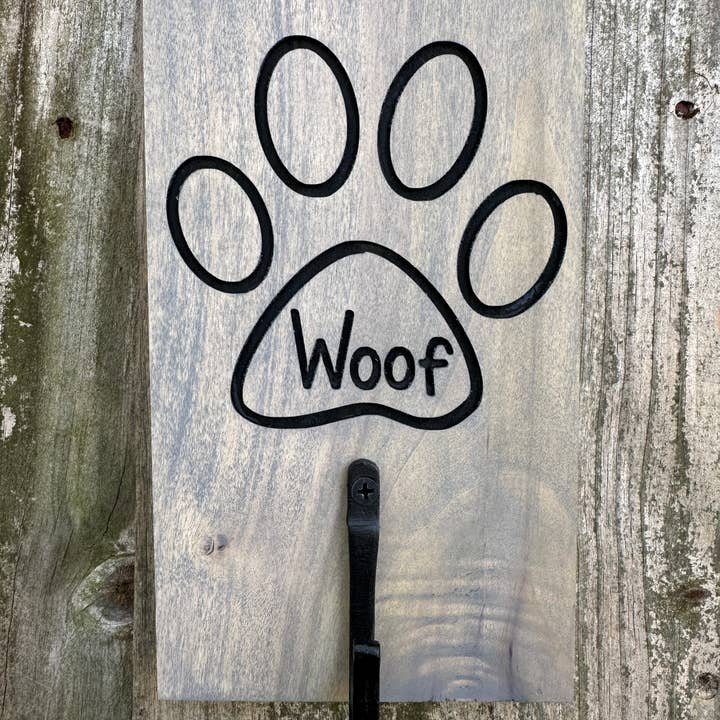 Wood Dog Sign - Dog Lesh Holder for wholesale by Walker Custom Designs
