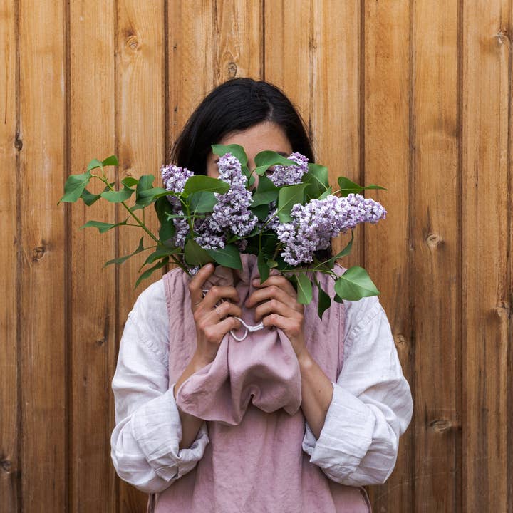 confetti mill - Wholesale Apron - Linen Gardener Apron - Dusty-pink8