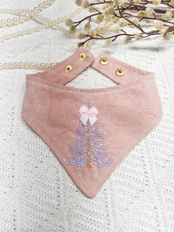 Oh sapin de Noël avec broderie de nœud bandana pour chien, cicatrice pour animal de compagnie pour la vente par StellaLoo