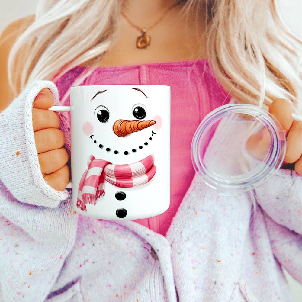 Loftipop - Wholesale Insulated Mug/Tumbler - Cute Snowman Insulated Mug, Winter Holiday Christmas Gifts1