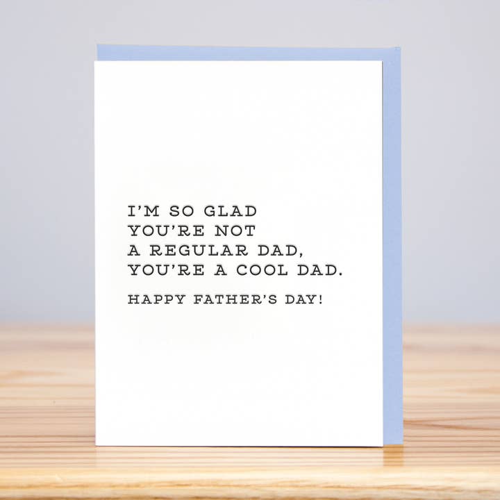 Cool Dad Father's Day (Letterpress) for wholesale by Huckleberry Letterpress