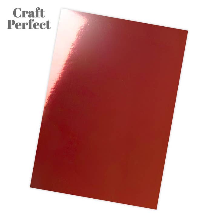 Tonic Studios - Wholesale Craft supplies - Multipack of 4 Mirror Card -Opera Red A4 - 9447E42