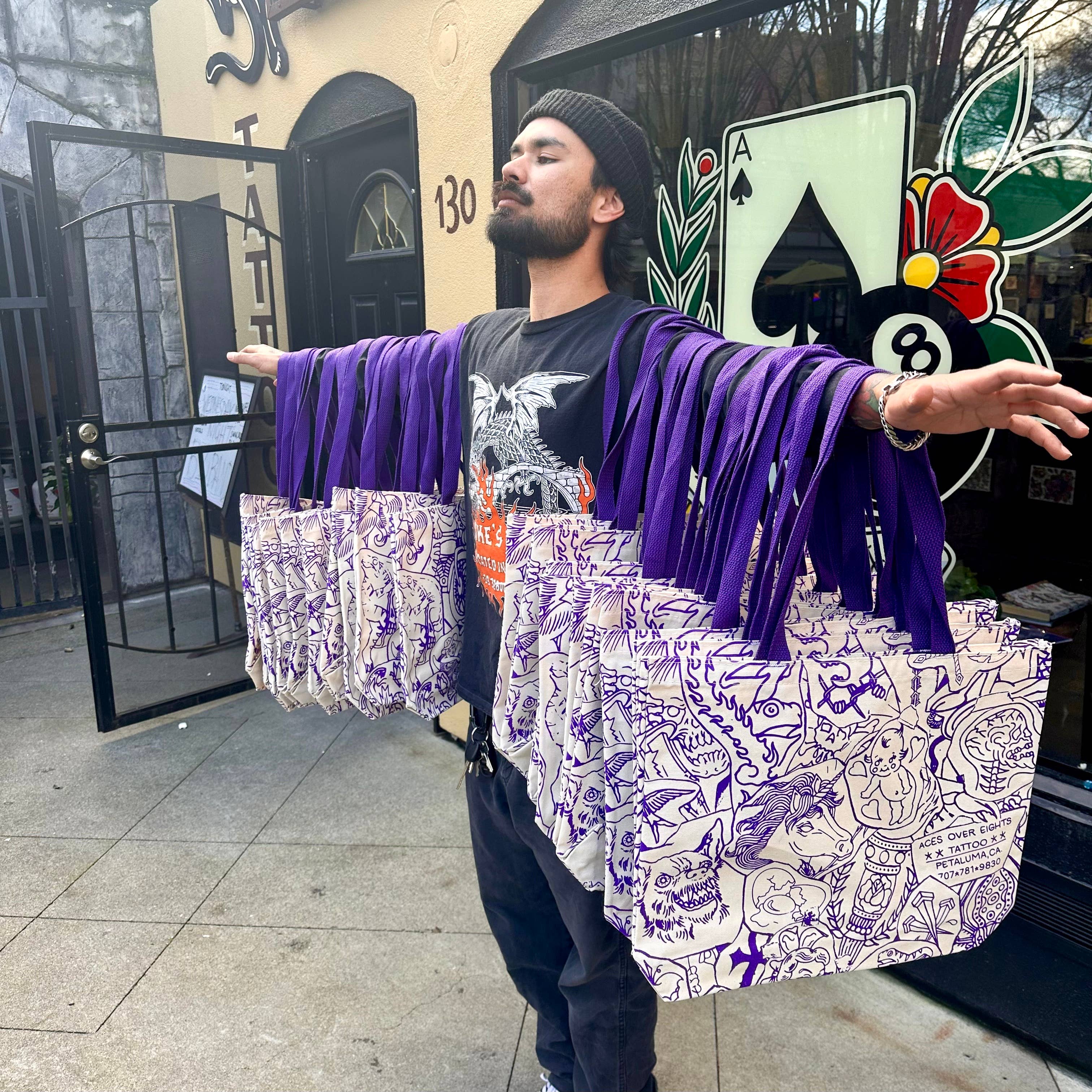 Foolish Fetish - Wholesale Tote Bag - Unisex - Tattoo Stencil Tote Bag2