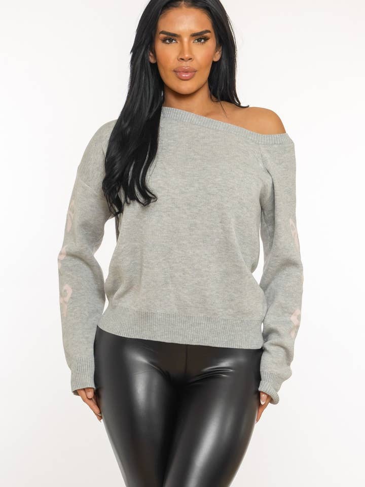 OFF SHOULDER SWEATER for wholesale by Cherry Mellow