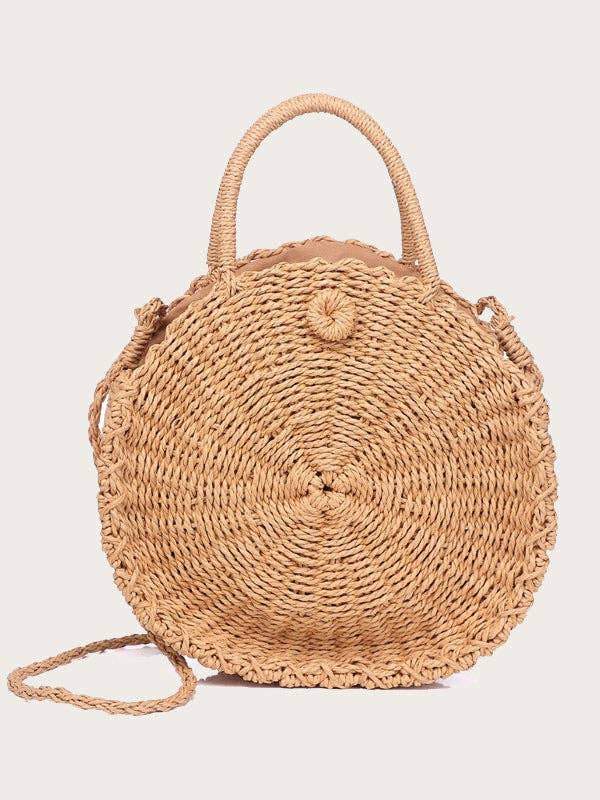 Wood&Chic - Wholesale Beach Bag - Round Straw Bag - Willow2