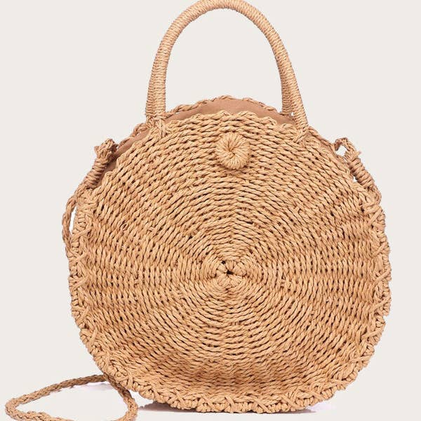 Wood&Chic - Wholesale Beach Bag - Round Straw Bag - Willow2