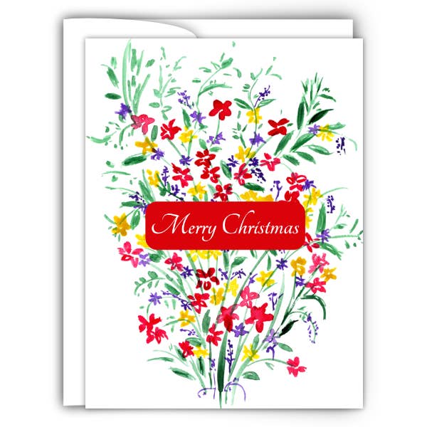 Biglietto di Natale con bouquet floreale per la vendita all'ingrosso da parte di Katomun