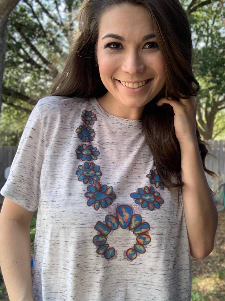 Adult Squash Blossom Tee for wholesale by Grace N Grit Designs