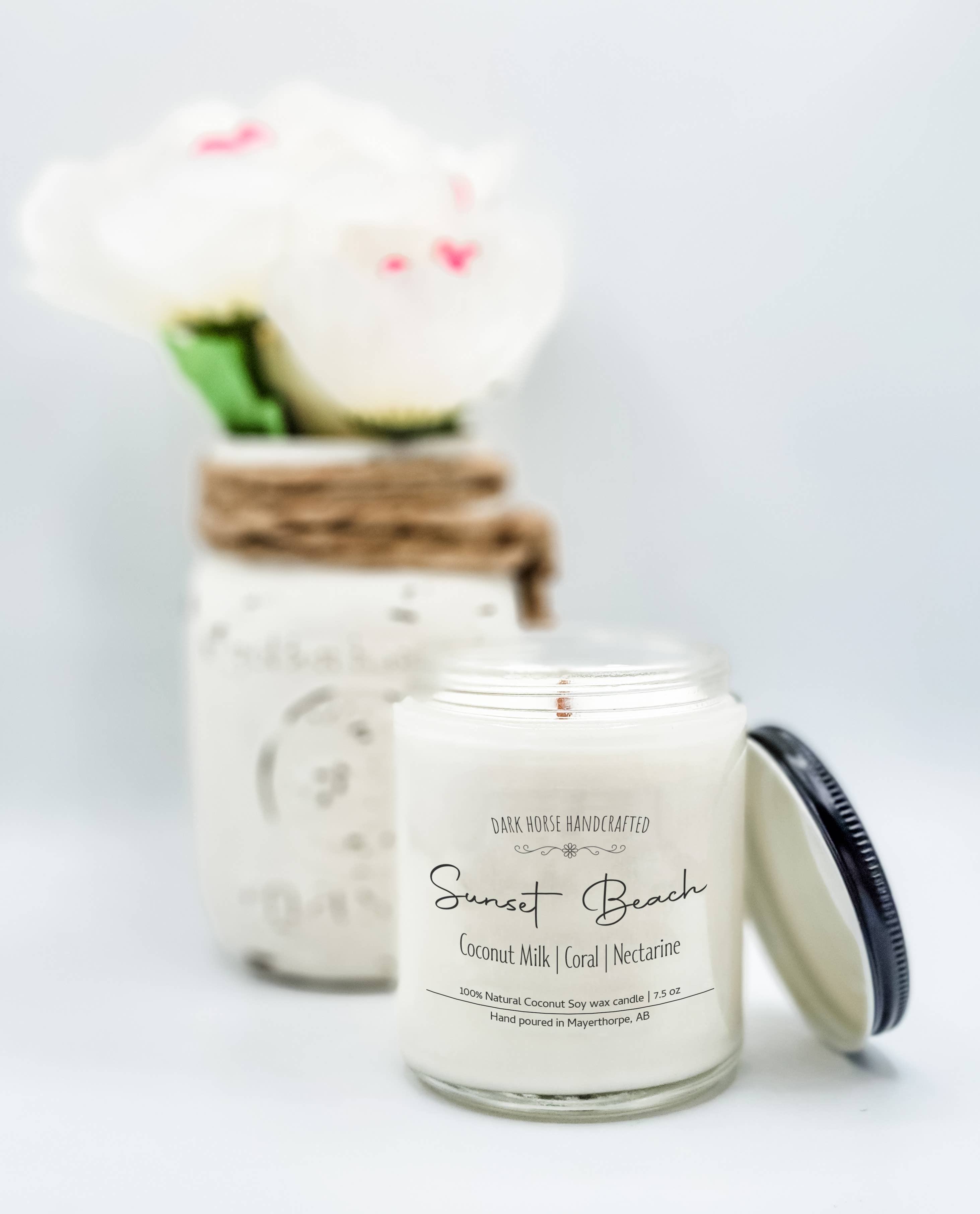 Dark Horse Handcrafted - Wholesale Jar/Filled Candle - Sunset Beach - 100% Natural Coconut Soy Wax Candle6