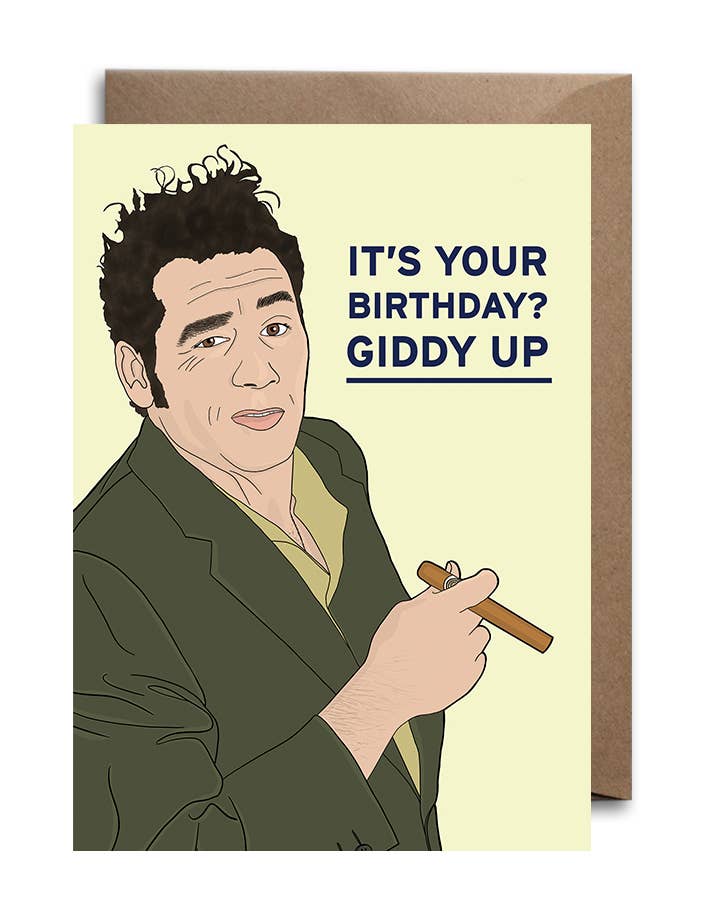 Bonne Nouvelle – Großhandel Geburtstagskarten – Kramer, schwindlig auf! - Seinfeld-Geburtstagskarte1