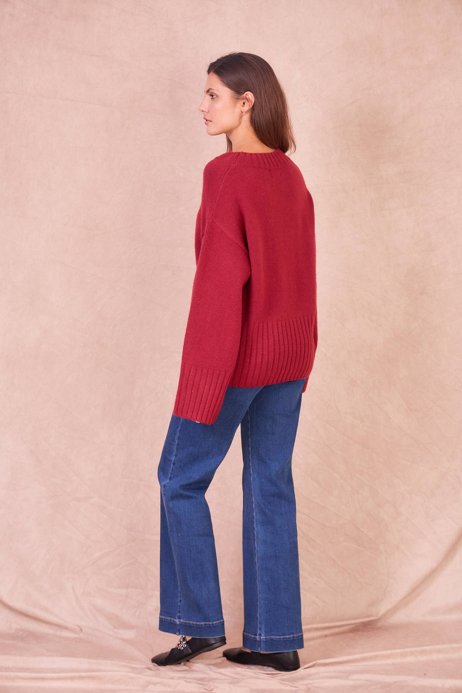 Calie Paris - Wholesale Knit Sweater - Women's - NATI – Button-Side Wool Blend Knit9