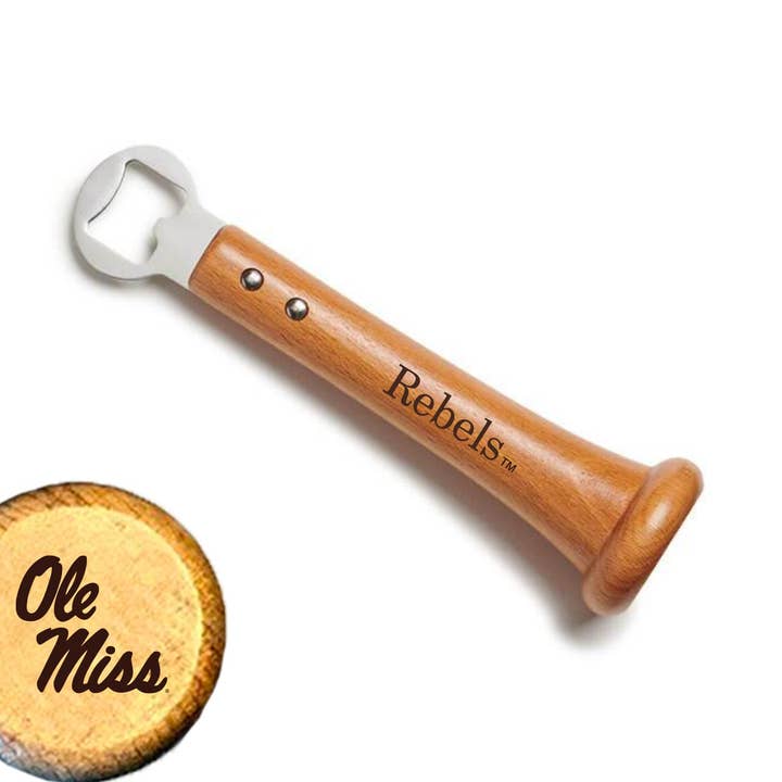 Ole Miss "Pickoff" Bottle Opener for wholesale by Baseball BBQ