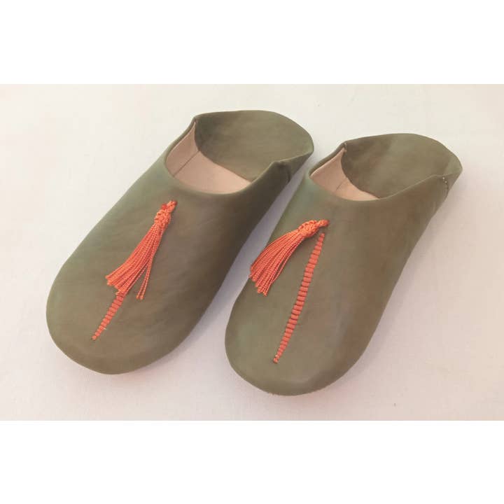 Craftsjamal – Chinelos - Mulher por atacado – Babouche chinelos marrocan verde chinelos artesanais para casa2